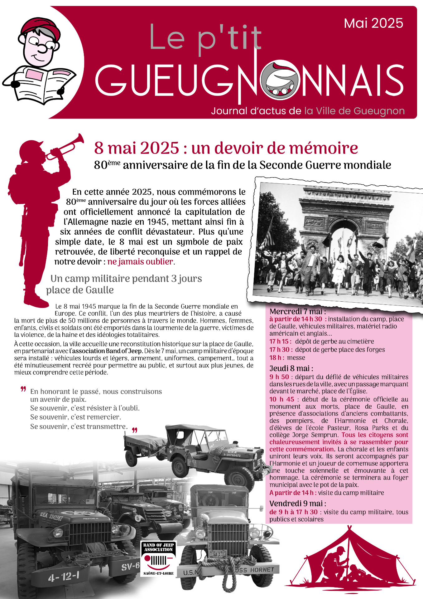 Journal municipal "Le P'tit Gueugnonnais" mai 2025
